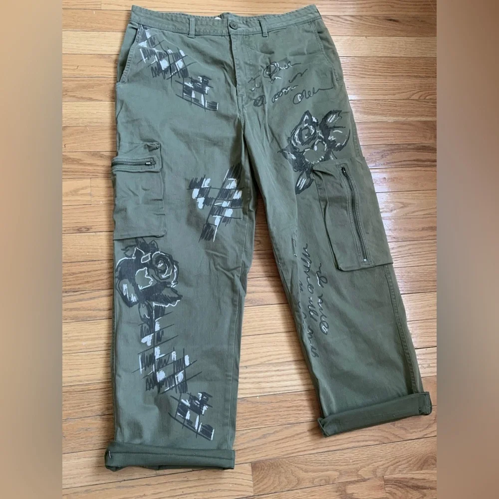 FREE PEOPLE EVERY ROSE ZIP. CARGO PANTS 12 - Picture 4 of 6
